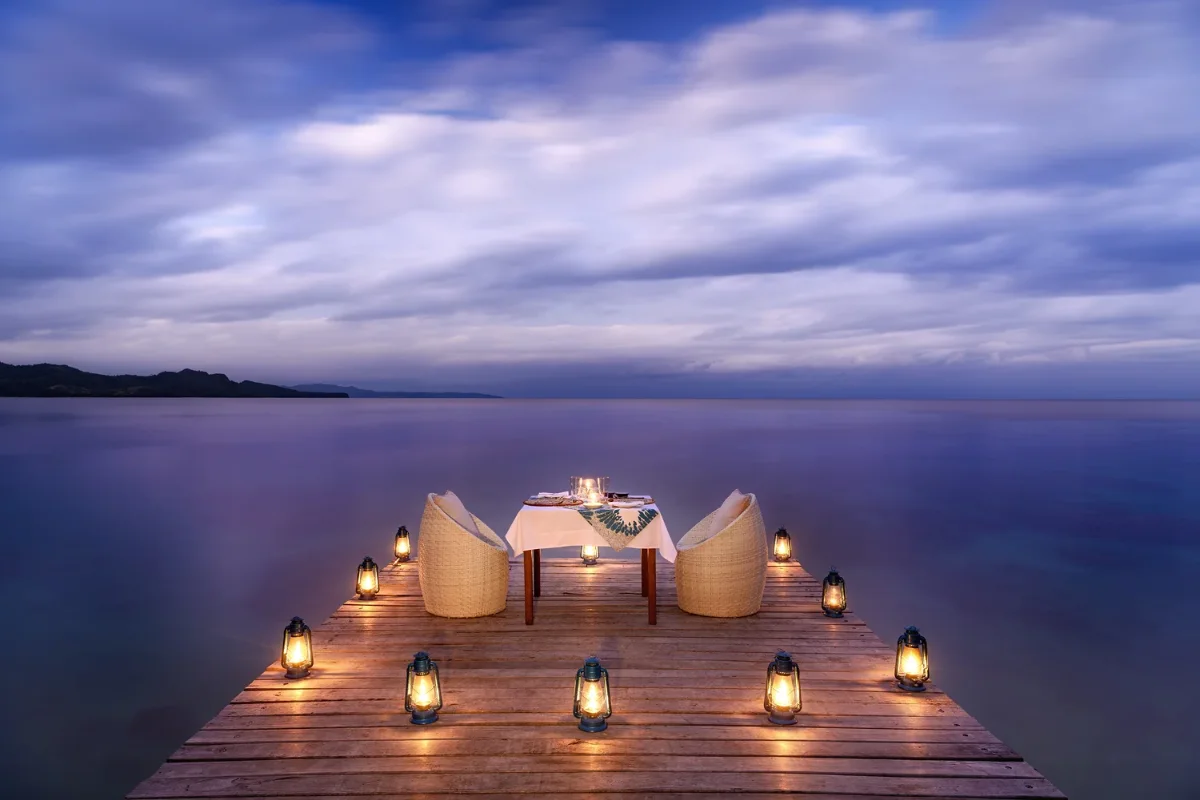 Oceanfront villa with private pool and Rainbow Reef dive access at The Remote Resort Fiji
